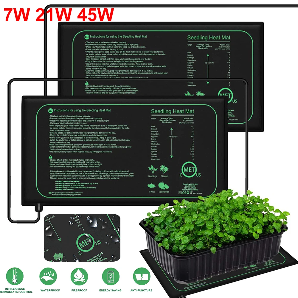 Seedling Heat Mat - Tapis chauffant pour semis, 10/25/50CM, pour